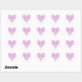 Roze Keltische Heart Knot Ronde Sticker (Vel)