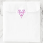 Roze Keltische Heart Knot Ronde Sticker (Tas)