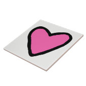 Roze keramische keramische tapijten tegeltje (Zijkant)