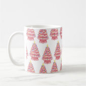 Roze keramische kerstbomen Mok koffie (Links)