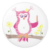 Roze keramische knol voor chevron-onderwijzer knop (Voorkant)