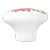 Roze keramische knol voor chevron-onderwijzer knop (Zijkant)