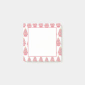 Roze Keramische nota's voor kerstbomen Post-it® Notes (Voorkant)