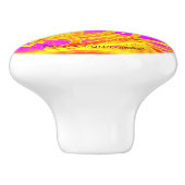 Roze keramische roedel keramische knop (Zijkant)