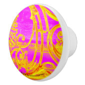 Roze keramische roedel keramische knop (Rechts)