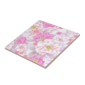 Roze keramische tegels tegeltje (Zijkant)