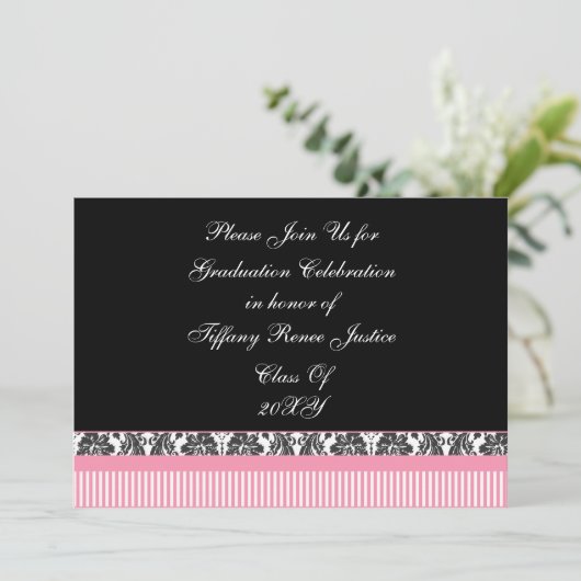 roze kerkgenootschap Uitnodiging (Staand voorkant)