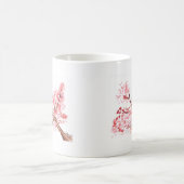 Roze kerry blossom bloemen waterverf Sakura Koffiemok (Center)