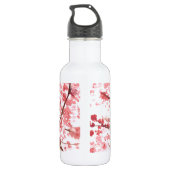 Roze kerry blossom bloemen waterverf Sakura Waterfles (Achterkant)