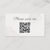 Roze kerry blossom floral QR code trouwwebsite Informatiekaartje (Achterkant)
