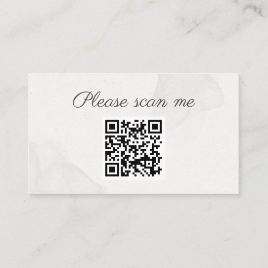 Roze kerry blossom floral QR code trouwwebsite Informatiekaartje (Achterkant)