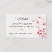Roze kerry blossom floral QR code trouwwebsite Informatiekaartje (Voorkant)