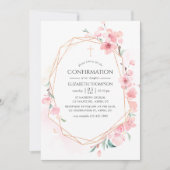 Roze kerry Blossom Geometrische bevestiging Kaart (Voorkant)