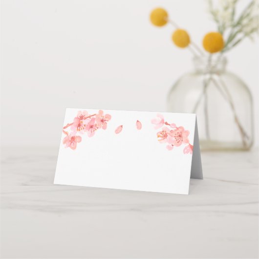 roze kerry blossom place card plaatskaartje (Voorkant)