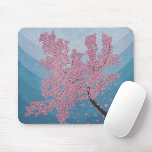 Roze kerry blossom spring illustratie muismat (Met muis)