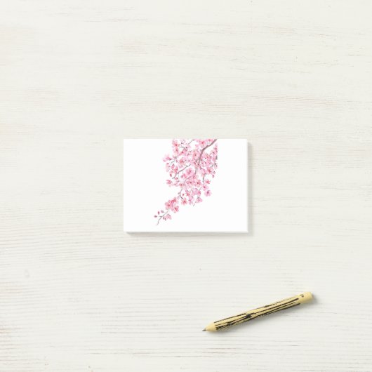 roze kerry blossom waterverf 2020 post-it® notes (Op bureau)