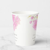 Roze kerry blossom waterverf flower bruilotsbekers papieren bekers (Rechts)
