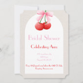 roze kers bruiloft showercollectie kaart (Voorkant)