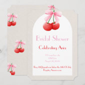roze kers bruiloft showercollectie kaart (Voorkant / Achterkant)