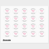 Roze Kers Glas Verse Oven Bedankt Sticker (Vel)