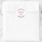 Roze Kers Glas Verse Oven Bedankt Sticker (Tas)