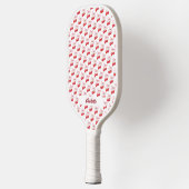 Roze kers met strik naam pickleball paddle (Links)