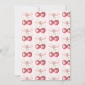 Roze Kers Op De Bruidsuitnodiging Kaart (Achterkant)
