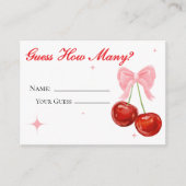 Roze kers op de top Raad eens hoeveel spel Kaart (Voorkant)