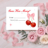 Roze kers op de top Raad eens hoeveel spel Kaart