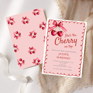 Roze kers op de top Schattige handgetekende Vrijge Kaart