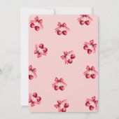 Roze kers op de top Schattige handgetekende Vrijge Kaart (Achterkant)