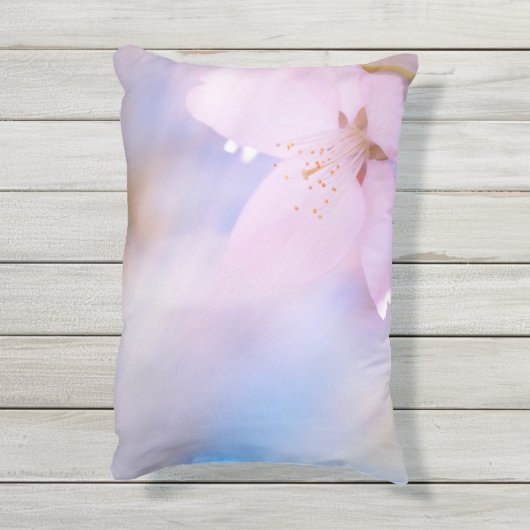 Roze kersbloesem buitenkussen (Achterkant (verticaal))