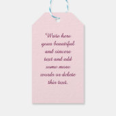 Roze kersbloesem cadeaulabel (Achterkant)