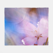 Roze kersbloesem fleece deken (Voorkant (Horizontaal))