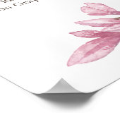 Roze kersbloesem. Floral bruiloft Poster (Hoek)