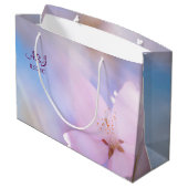 Roze kersbloesem large cadeautasje (Achterkant Gekanteld)