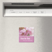 Roze kersbloesem, met uitzondering van de datum br magneet (Insitu (Vaatwasser))