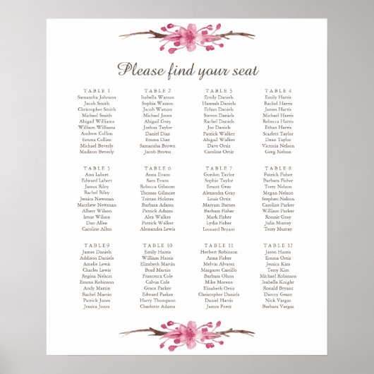 Roze kersbloesem. Poster voor weddenschappen (Voorkant)