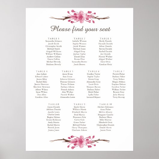 Roze kersbloesem. Poster voor weddenschappen (Voorkant)