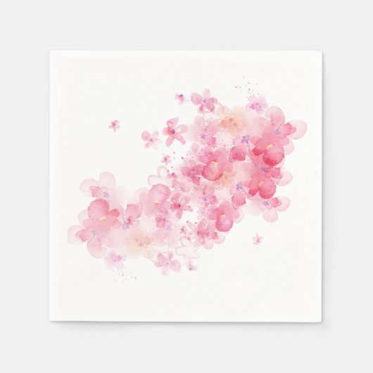 Roze kersbloesem servet (Voorkant)