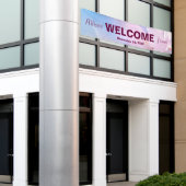 Roze kersbloesem spandoek (Buitenkant Gebouw)