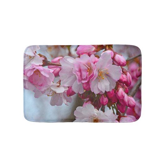 Roze kersbloesems badmat (Voorkant)