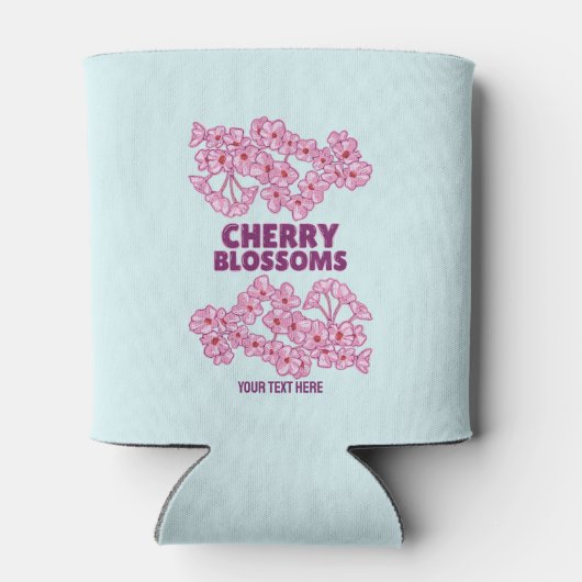 Roze kersbloesems blikjeskoeler (Achterkant)