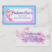 Roze kersbloesems breitter breinnaalden visitekaartje (Voorkant / Achterkant)