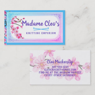 Roze kersbloesems breitter breinnaalden visitekaartje