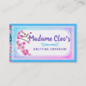 Roze kersbloesems breitter breinnaalden visitekaartje (Voorkant)