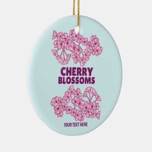 Roze kersbloesems keramisch ornament (Rechts)