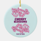 Roze kersbloesems keramisch ornament (Achterkant)