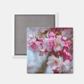 Roze kersbloesems magneet (Voorkant / Achterkant)