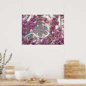 Roze kersbloesems poster (Keuken)